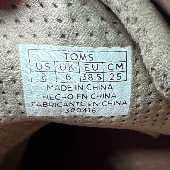 Toms Women's‎ Size 8 Lunata Tan Suede Lace Up Ankle Boots - Picture 13 of 13